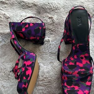 Zara Women's Vibrant Multicolor Heels